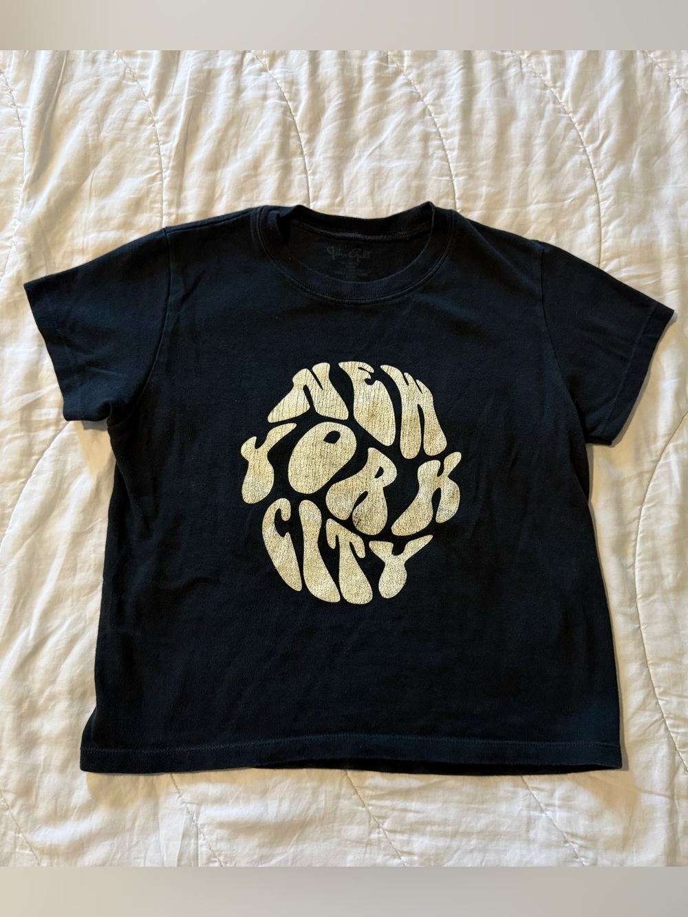 Vintage Black NYC Baby Tee